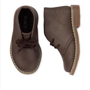 The Children’s Place Toddler Boys Lace Up ankle Boots, Brown, Size 9